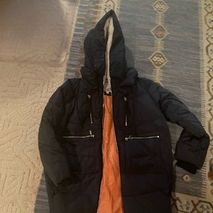 Navy blue Orolay winter jacket